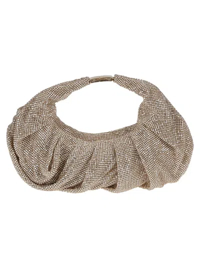 Benedetta Bruzziches Yennefer Mesh Metallic Crystal Top-handle Bag In Rhinestone Mesh