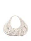 Benedetta Bruzziches Yennefer Crystal-embellished Draped Shoulder Bag In White