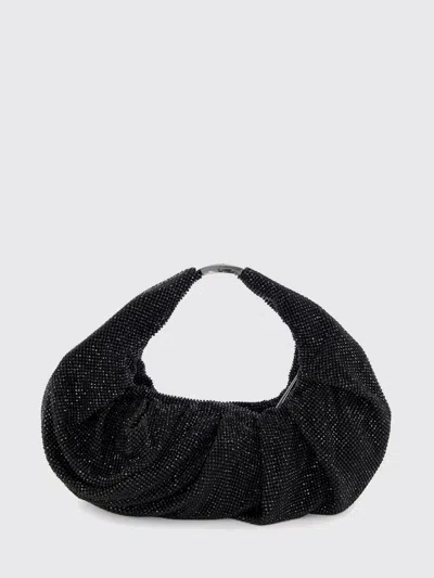 Benedetta Bruzziches Yennefer Draped Crystal-embellished Handbag In Black