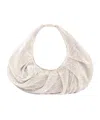 Benedetta Bruzziches Yennefer Crystal-embellished Draped Shoulder Bag In White