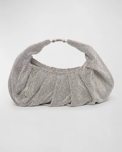 Benedetta Bruzziches Yennefer Mesh Metallic Crystal Top-handle Bag In Rhinestone Mesh