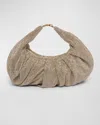 Benedetta Bruzziches Yennefer Mesh Metallic Crystal Top-handle Bag In Shine On You Crazy Diamond