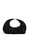 Benedetta Bruzziches Yennefer Mesh Metallic Crystal Top-handle Bag In Black