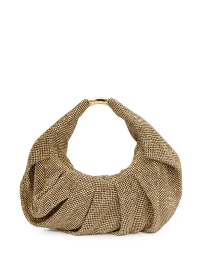 Benedetta Bruzziches Yennifer Crystal-embellished Shoulder Bag In Gold