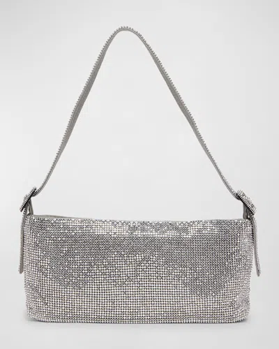 Benedetta Bruzziches Your Best Friend Crystal Shoulder Bag In Silver