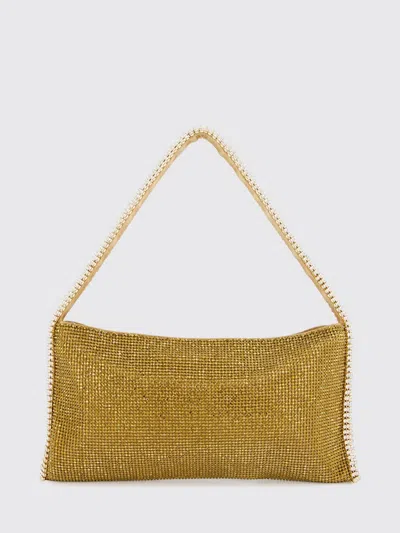 Benedetta Bruzziches Your Best Friend Crystal-embellished Satin Shoulder Bag In Gold