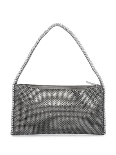 Benedetta Bruzziches Your Best Friend Crystal-embellished Shoulder Bag In Gray