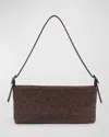 Benedetta Bruzziches Your Best Friend La Grande Mesh Crystal Shoulder Bag In Chocolat