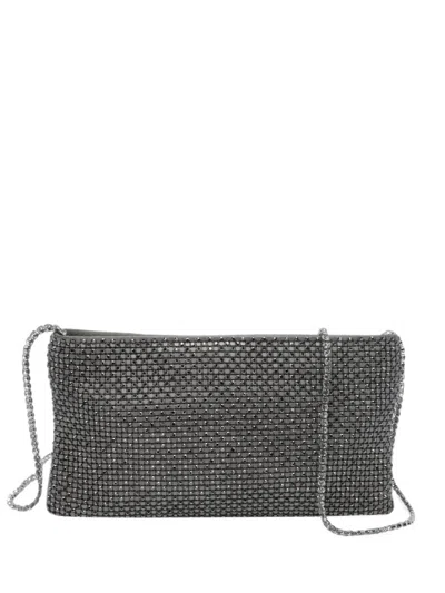 Benedetta Bruzziches Your Best Friend La Petite Crystal-embellished Clutch Bag In Gray