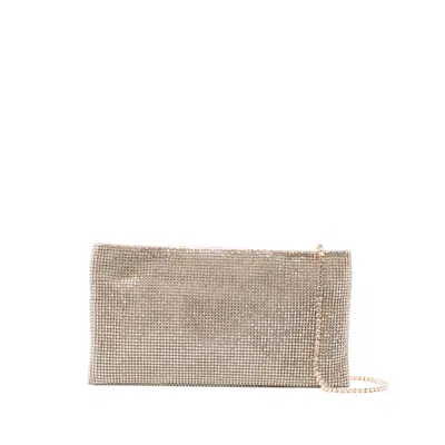 Benedetta Bruzziches Your Best Friend La Petite Embellished Chain Clutch Bag In Gold