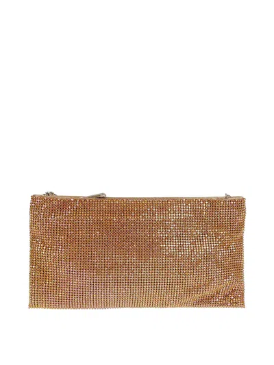 Benedetta Bruzziches Your Best Friend La Petite Mini Pochette In Rhinestone Mesh