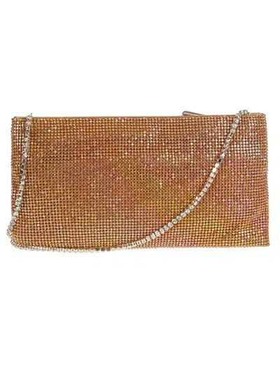 Benedetta Bruzziches Your Best Friend La Petite Mini Pochette In Rhinestone Mesh