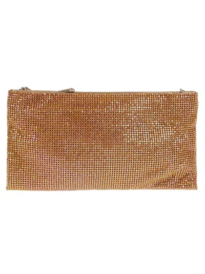 Benedetta Bruzziches Your Best Friend La Petite Mini Pochette In Rhinestone Mesh