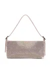 Benedetta Bruzziches Your Best Friend La Grande Mesh Crystal Shoulder Bag In Pink