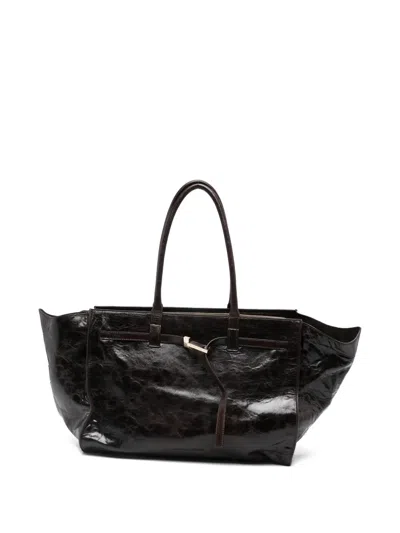 Benedetta Bruzziches Zip Tote Bag In Brown