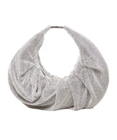 Benedetta Bruzziches Zipped Hobo Bag In Gray