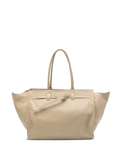 Benedetta Bruzziches Zipped Tote Bag In Neutral