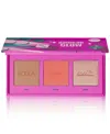 Benefit Cosmetics Game On Glow Bronzer, Blush & Highlighter Palette In Transparent