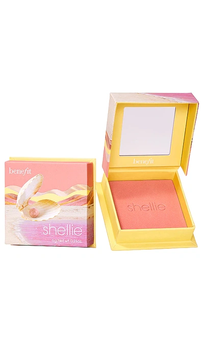 Benefit Cosmetics Wanderful World Silky-soft Powder Blush In Shellie Shimmer Finish