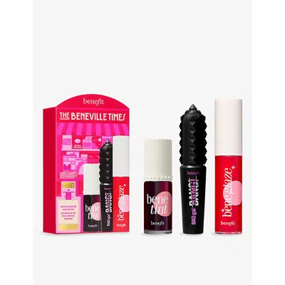 Benefit The Beneville Times Benetint Lip Tint Limited-edition Beneglaze Lip Gloss & Mascara Trio Gift Set Wo