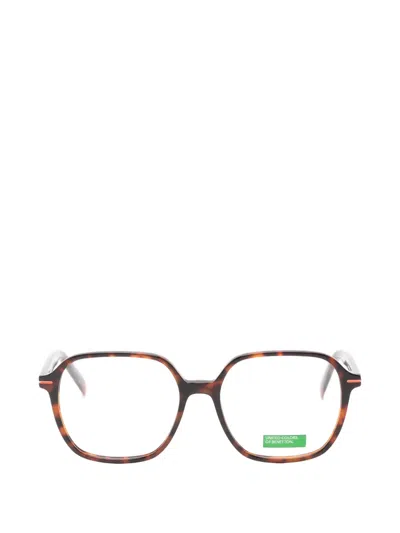 Benetton Adora Tortoiseshell-effect Square-frame Glasses
