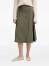 Benetton A라인 미디 스커트 In Green