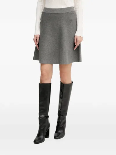 Benetton A-line Mini Skirt In Gray