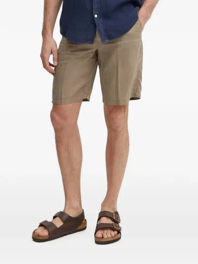Benetton Belt-loops Chino Shorts In Green