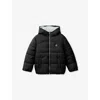Benetton Black Brand-embroidery Teddy-lined Padded Shell Jacket 6-14 Y In Black