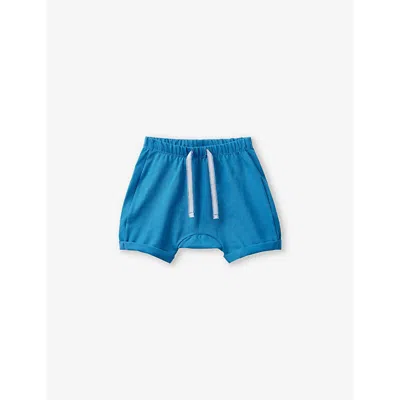 Benetton Babies'  Blue Graphic-print Organic-cotton Jersey Shorts 1-18 Months