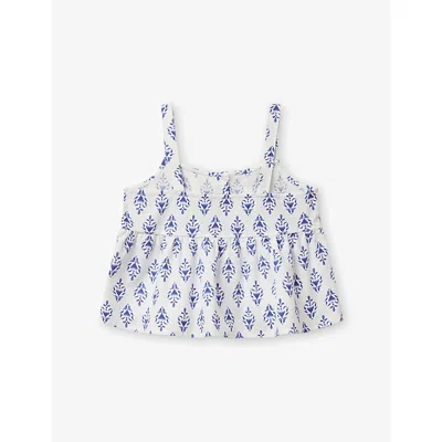 Benetton Kids' Printed Sleeveless Cotton Top 6-14