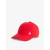 Benetton Boys Red Kids Brand-print Adjustable Cotton Baseball Cap