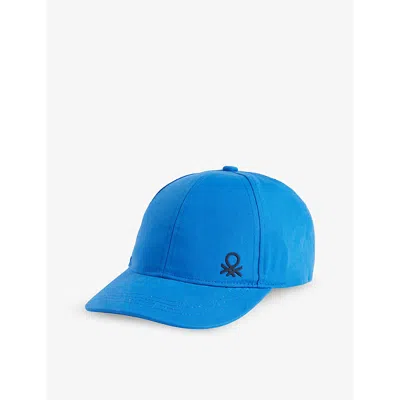 Benetton Boys Royal Blue Kids Brand-print Adjustable Cotton Baseball Cap