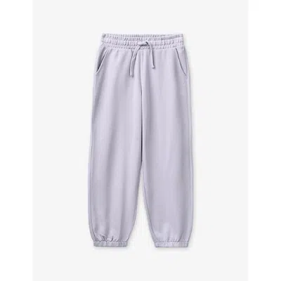 Benetton Kids' Branded Drawstring-waist Cotton Jogging Bottoms 6-13 Years Violet