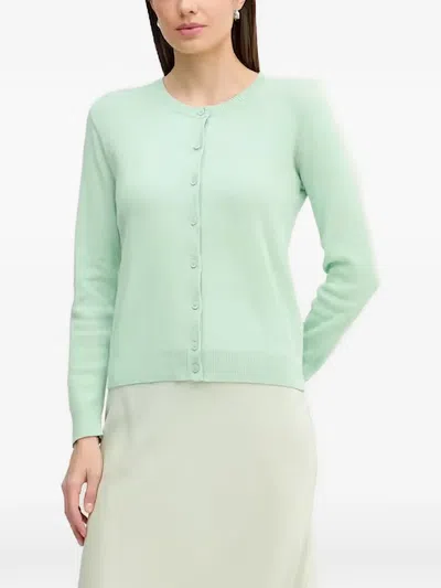 Benetton Button Cardigan In Green