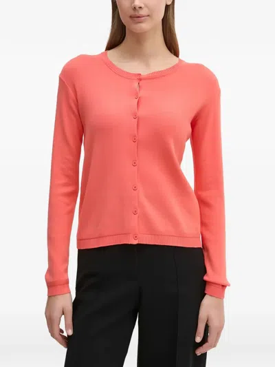 Benetton Button Cardigan In Pink