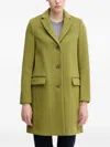 Benetton Button Pocket Coat In Green