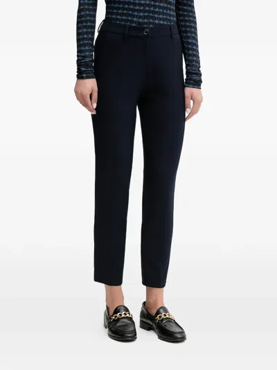 Benetton Button Trousers In Blue