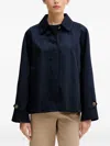 Benetton Button-cuff Raglan-sleeve Coat In Multi