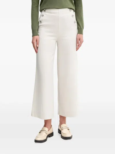 Benetton Button-detail Trousers In White