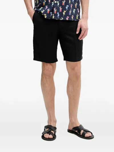 Benetton Buttoned Bermuda Shorts In Black