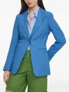 Benetton Buttoned Blazer In Blue