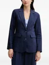 Benetton Buttoned Blazer In Blue