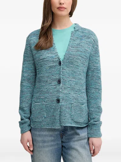 Benetton Buttoned Cardigan In Animal Print