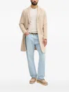Benetton Buttoned Chest-pocket Coat In Neutral