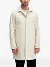Benetton Buttoned Coat In Neutral