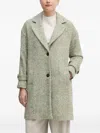 Benetton Buttoned Coat In Green