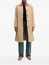 Benetton Buttoned Coat In Neutral