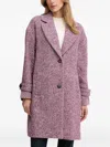 Benetton Buttoned Coat In Purple