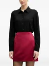 Benetton Buttoned Collared Shirt In Black